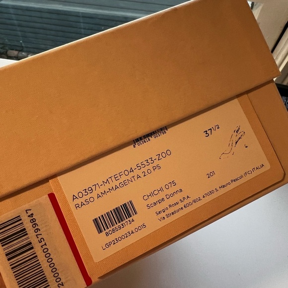 NEW SERGIO ROSSI Chichi Satin Fuchsia Slingback Pumps Sz 37.5 - Picture 9 of 9